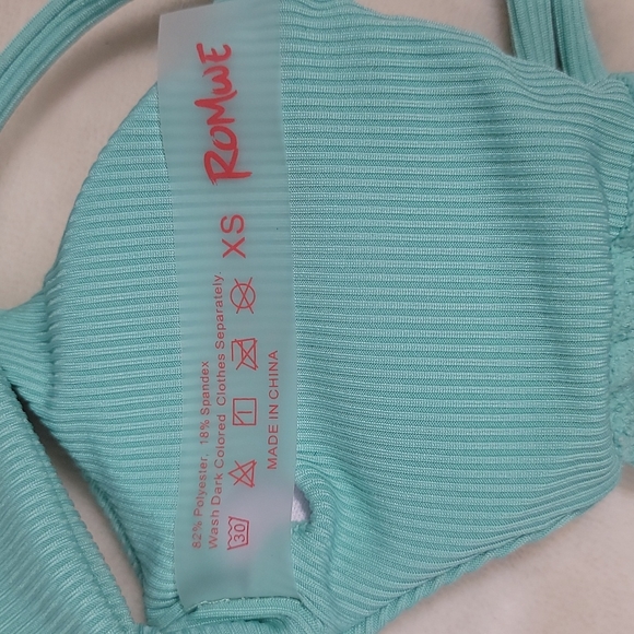 ROMWE Colorblock Cut Out Tie Side Bikini Swimsuit - Picture 9 of 11